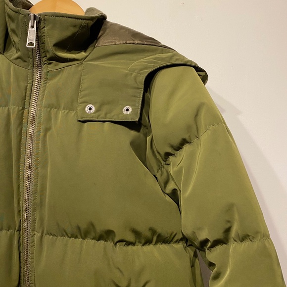 Madewell Green Quilted Down Puffer Coat - Picture 5 of 7